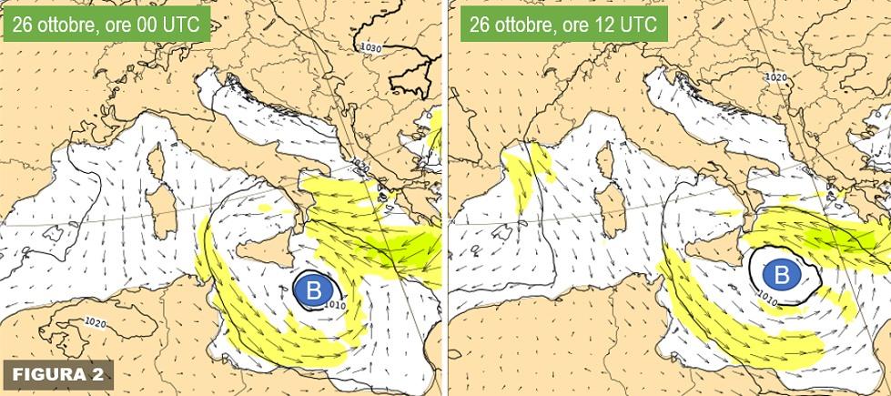Sinottica prevista per il 26 Ottobre 2021