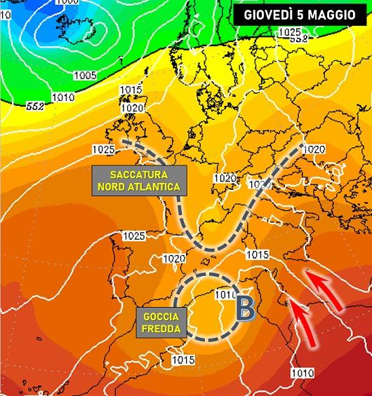 Mappa prevista per il 5 Maggio 2022