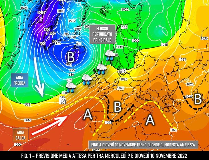 Mappa media per i giorni 9-10 novembre 2022