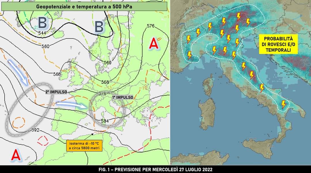 Mappa di previsione per il 27 Luglio 2022