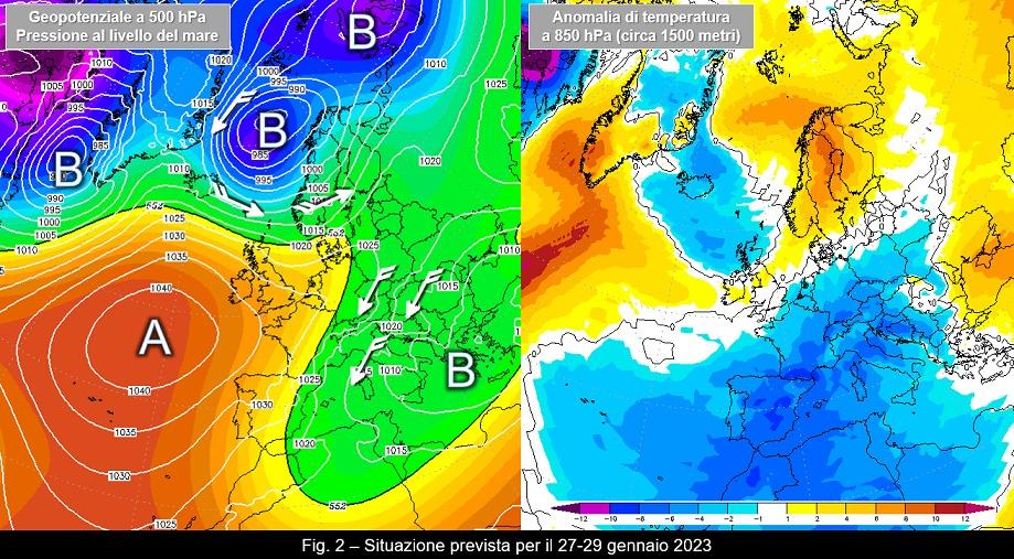 Mappe di previsione per il 27-29 gennaio 2023