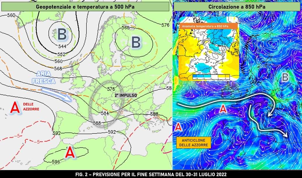 Mappa di previsione per il 30-31 Luglio 2022