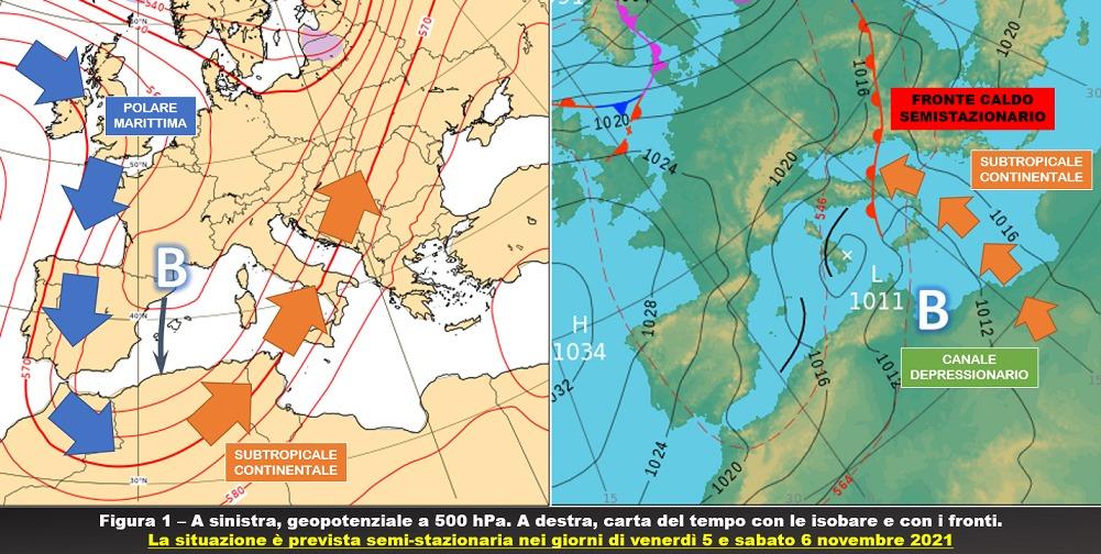 Mappa prevista per il 5-6 novembre 2021