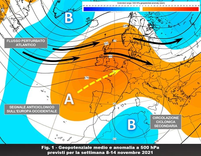 Mappa proiezione media settimana 8-14 novembre 2021