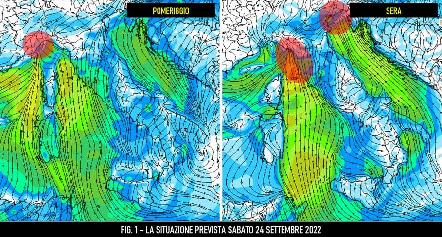 Mappe previste per il 24 Settembre 2022