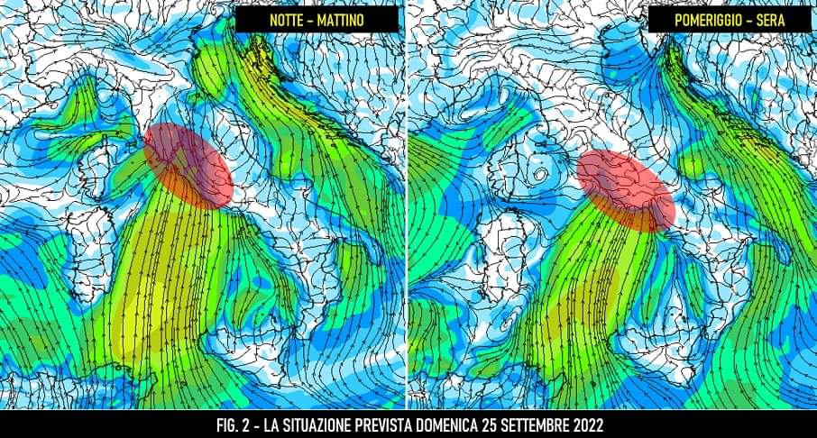 Mappa di previsione per il 25 Settembre 2022