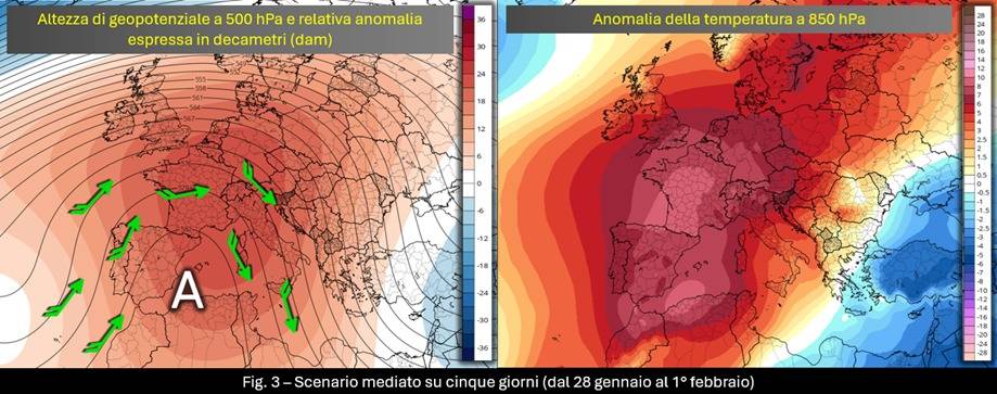 Mappe attese per il periodo 28 gennaio - 1 febbraio 2024