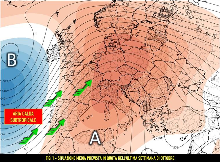 Situazione media prevista per fine ottobre 2022