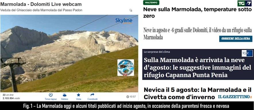 Marmolada webcam e le notizie...