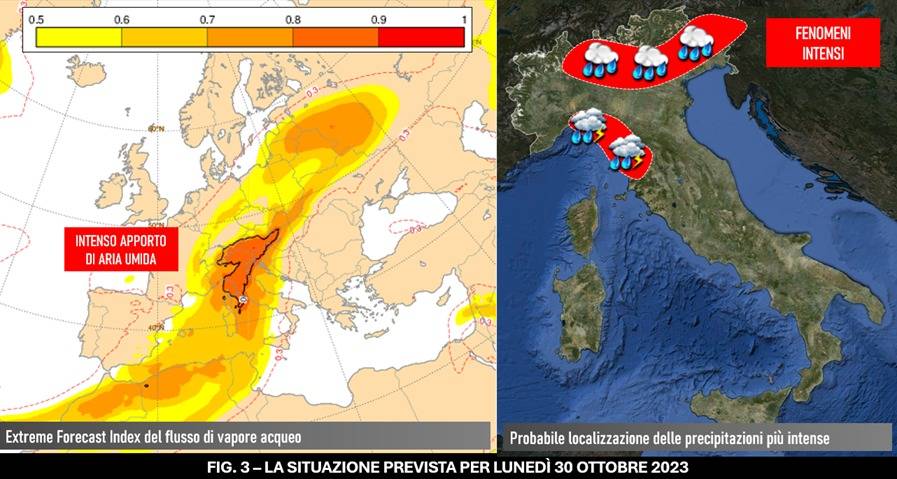 Previsione per lunedì 30 ottobre 2023