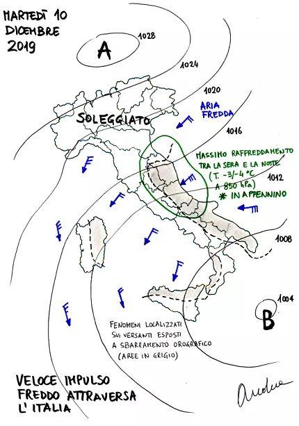 Meteo martedì 10 Dicembre 2019