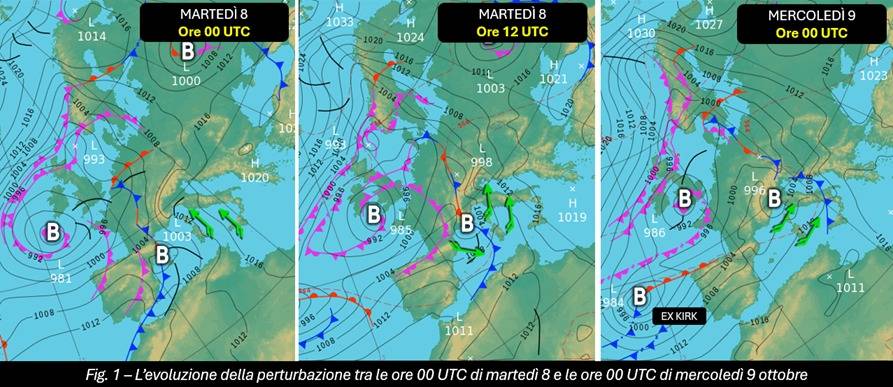 Perturbazione attesa per l'8 ottobre 2024