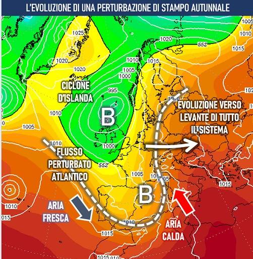 Evoluzione di una perturbazione di stampo autunnale