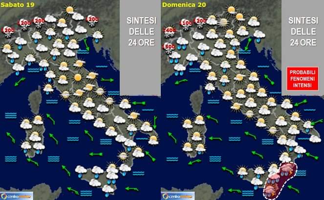 Sintesi previsionale per il 19 e il 20 Dicembre 2020