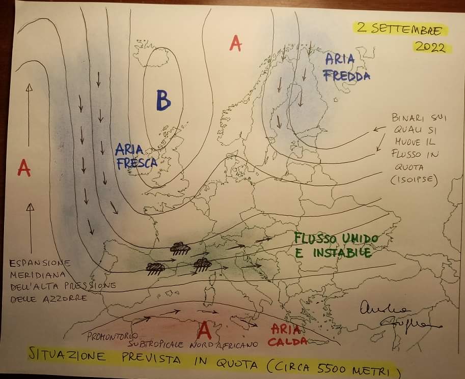 Mappa di previsione per il 2 Settembre 2022