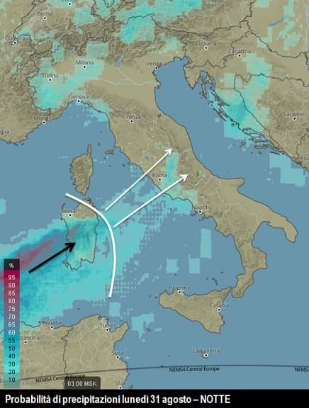 Previsione per il 31 Agosto 2020 notte