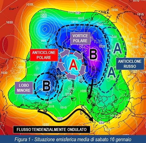 Previsione emisferica per il 16 Gennaio 2021