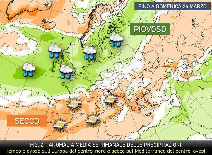 Previsione attesa fino a domenica 26 marzo 2023