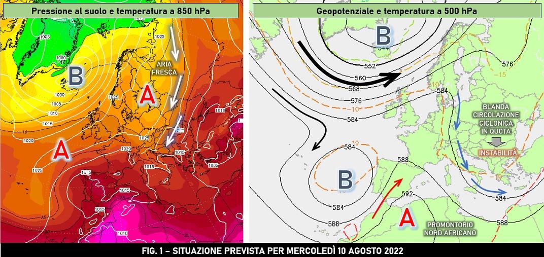 Previsione meteo 10 Agosto 2022