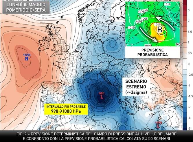 Previsione probabilistica per il 15 maggio 2023