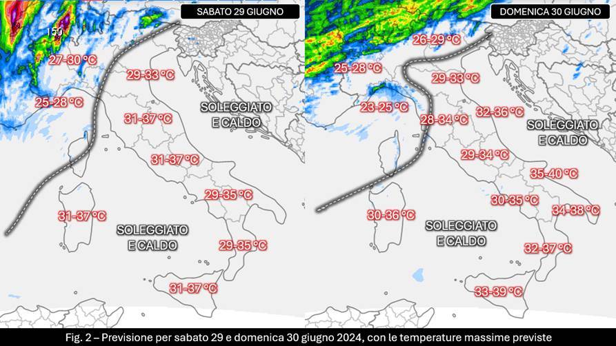 Previsioni per il 29-30 giugno 2024