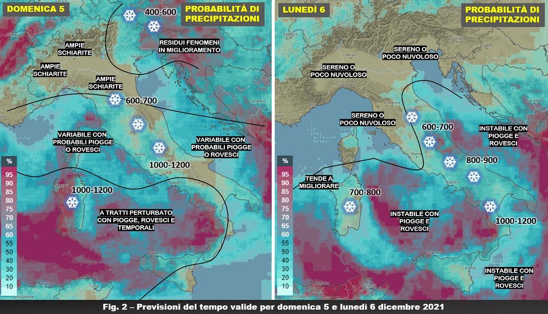 Previsioni meteo per il 5-6 Dicembre