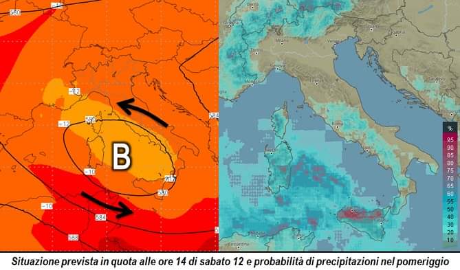 Probabilità di piogge per il 12 Settembre 2020