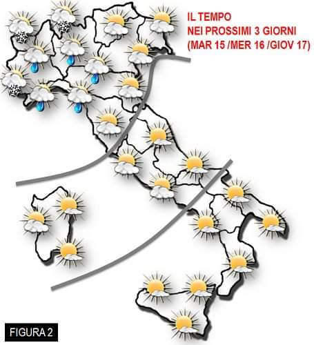 Il tempo per i prossimi 3 giorni (15-16-17 Dicembre 2020)