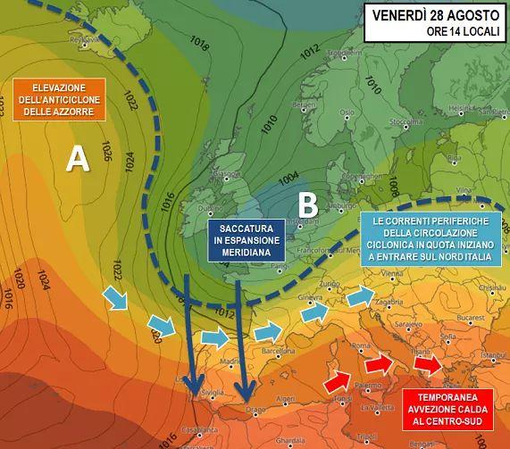 Saccatura prevista per il 28 Agosto 2020