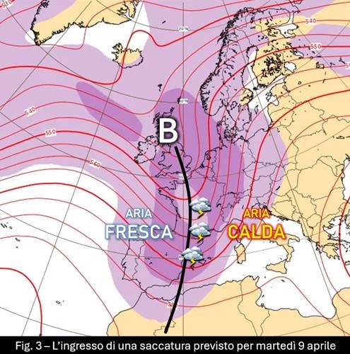 Saccatura attesa per il 9 aprile 2024