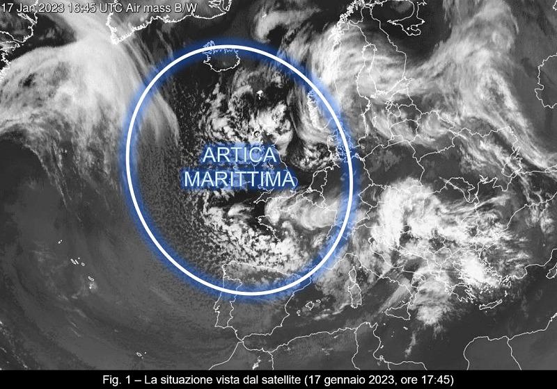 Immagine del satellite del 17 Gennaio 2023