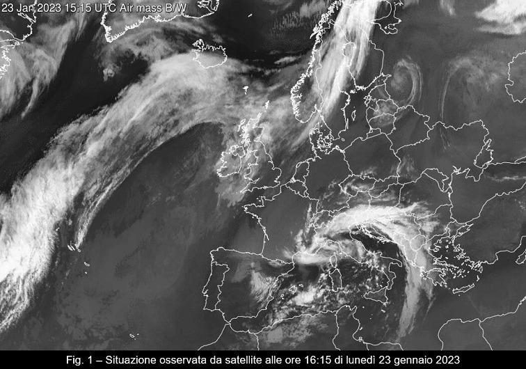 Immagine da satellite del 23 gennaio 2023