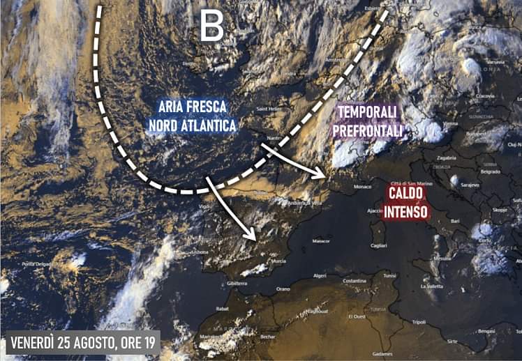 Immagine satellitare del 25 Agosto 2023