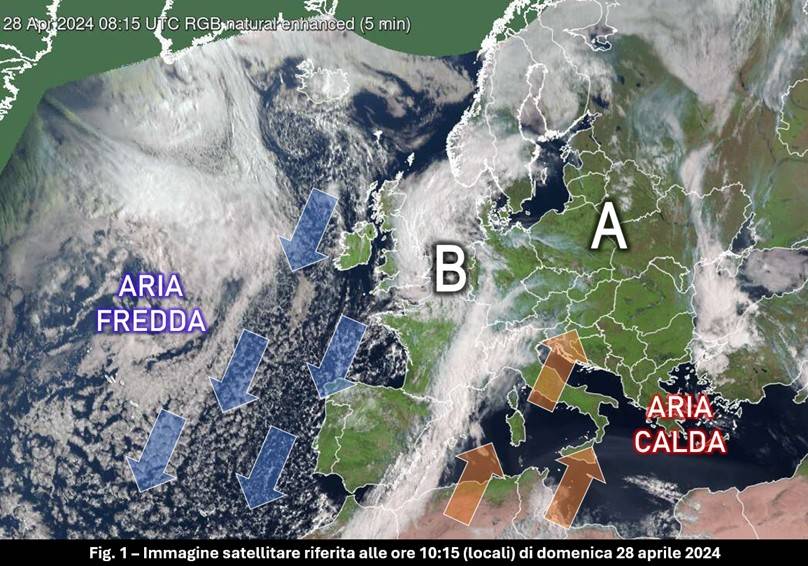 Immagine da satellite del 28 aprile 2024