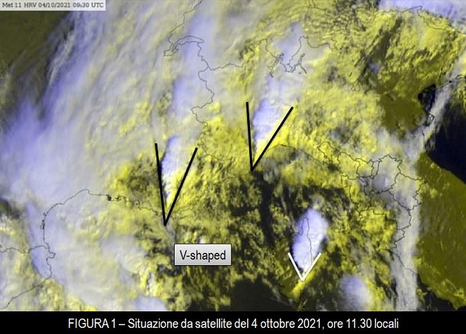 Mappa satellitare del 4 Ottobre 2021