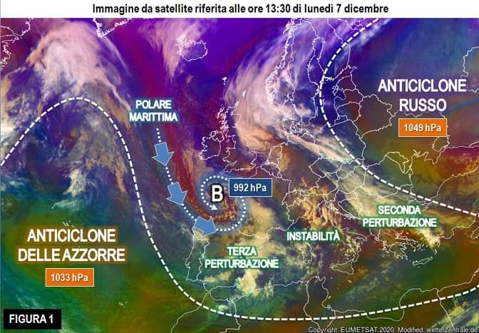 Immagine del satellite del 7 Dicembre 2020