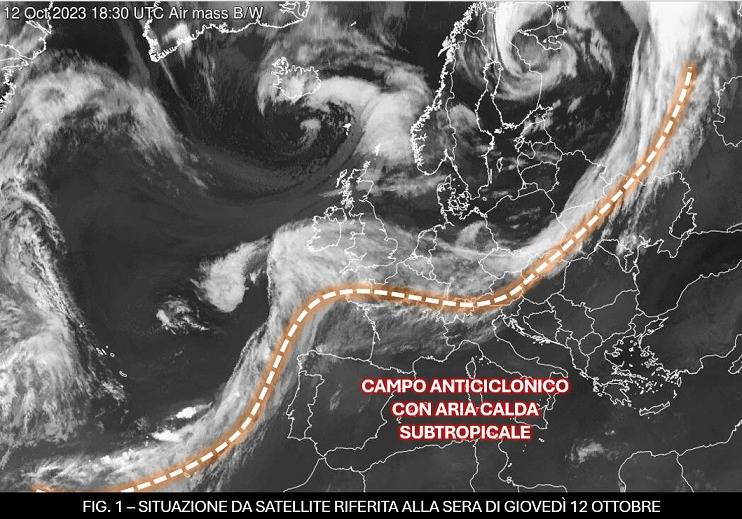 Immagine da satellite del 12 ottobre 2023