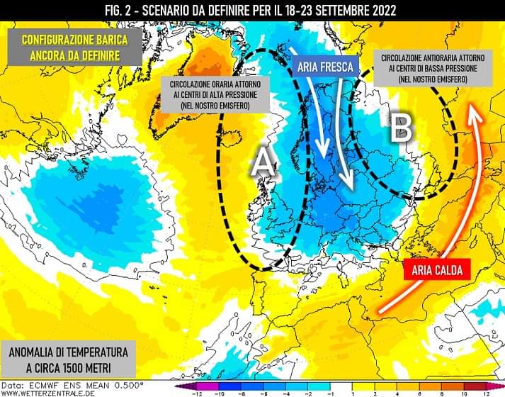 Scenario medio atteso per il 18-23 settembre 2022