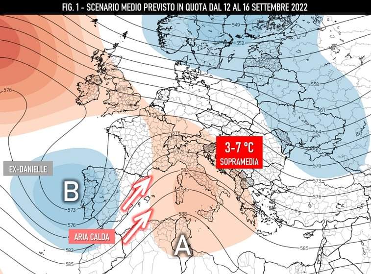 Scenario medio atteso per il 12-16 settembre 2022