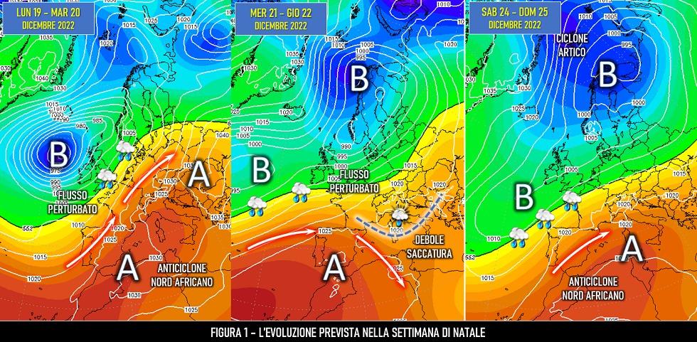 Evoluzione attesa per la settimana di natale 2022