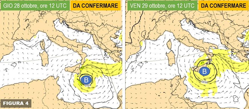 Sinottica prevista per il 28-29 Ottobre 2021