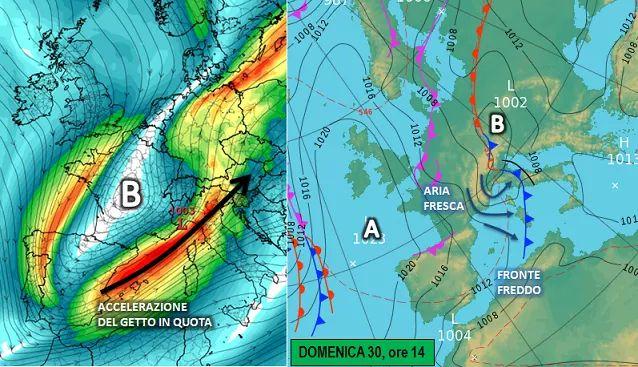 Sinottica prevista per il 30 Agosto 2020