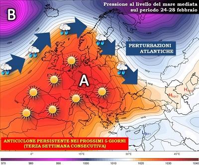 Situazione prevista per fine febbraio