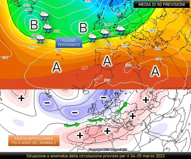 Situazione e anomalie per il 24-25 marzo 2023