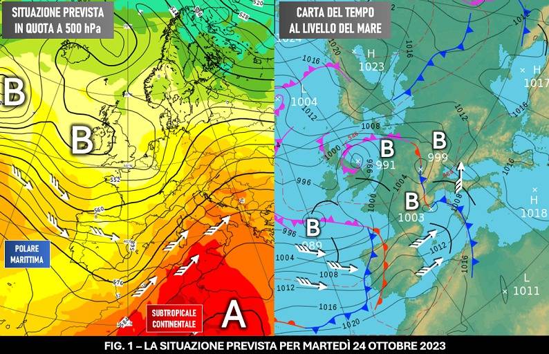 Situazione attesa per il 24 ottobre 2023