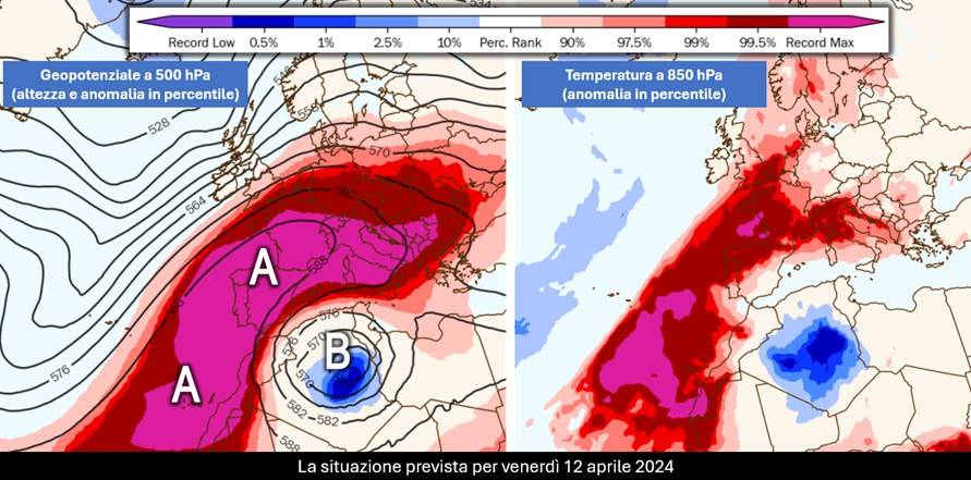 Situazione attesa per venerdì 12 aprile 2024