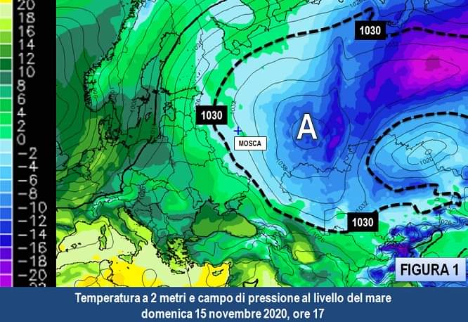 Temperatura 2m il 15 Novembre 2020