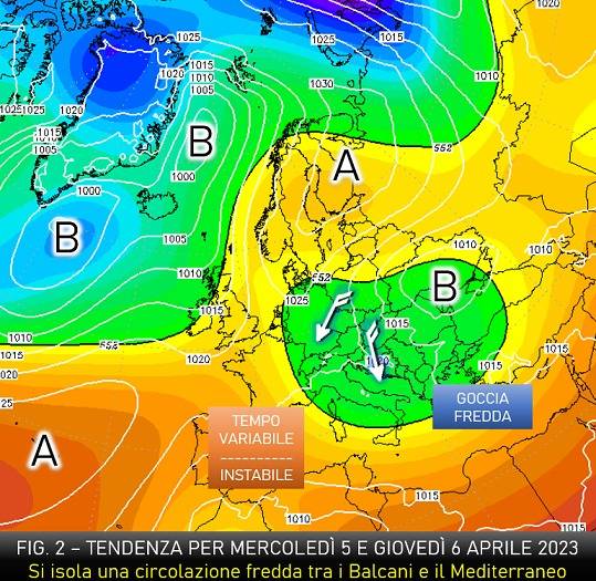 Tendenza per i giorni 5-6 aprile 2023