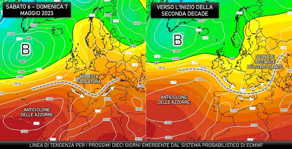 Tendenza prossimi giorni maggio 2023