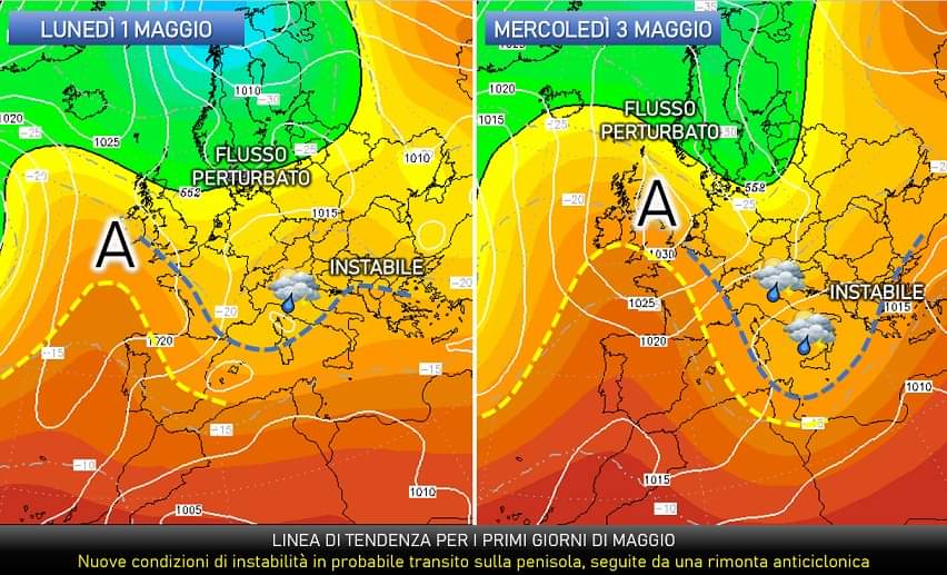 Tendenza per i primi giorni di maggio 2023